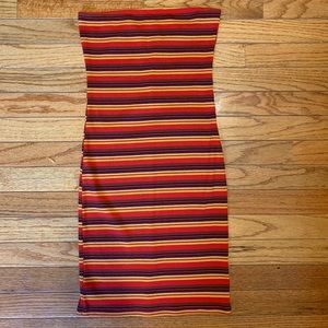 Ribbed Strapless Dress